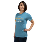 Never Underestimate a Woman who loves Bitcoin Women's t-shirt