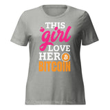 This Girl LOVE her Bitcoin Women’s relaxed tri-blend t-shirt