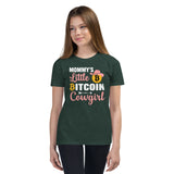 Mommy's Little Bitcoin Cowgirl Youth Short Sleeve T-Shirt